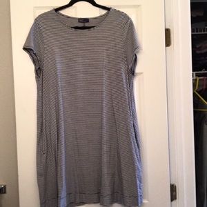 Black and white striped Gap dress, size XL